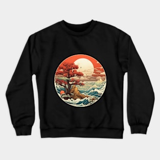 Eternal Serenity: Japanese Landscape Crewneck Sweatshirt